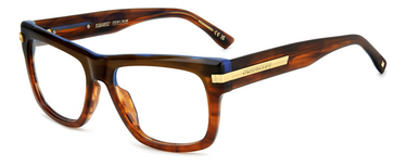 Men Premium Dsquared2 Eyeglasses: D2 0163 - Brown - SpecSMART Eye Clinic (Diagonal View)